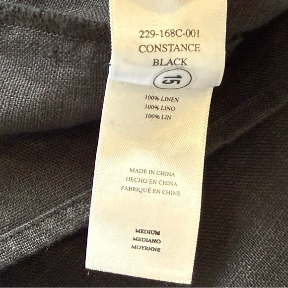 Rails Constance Linen Midi Dress Size Medium In Black - Picture 11 of 15